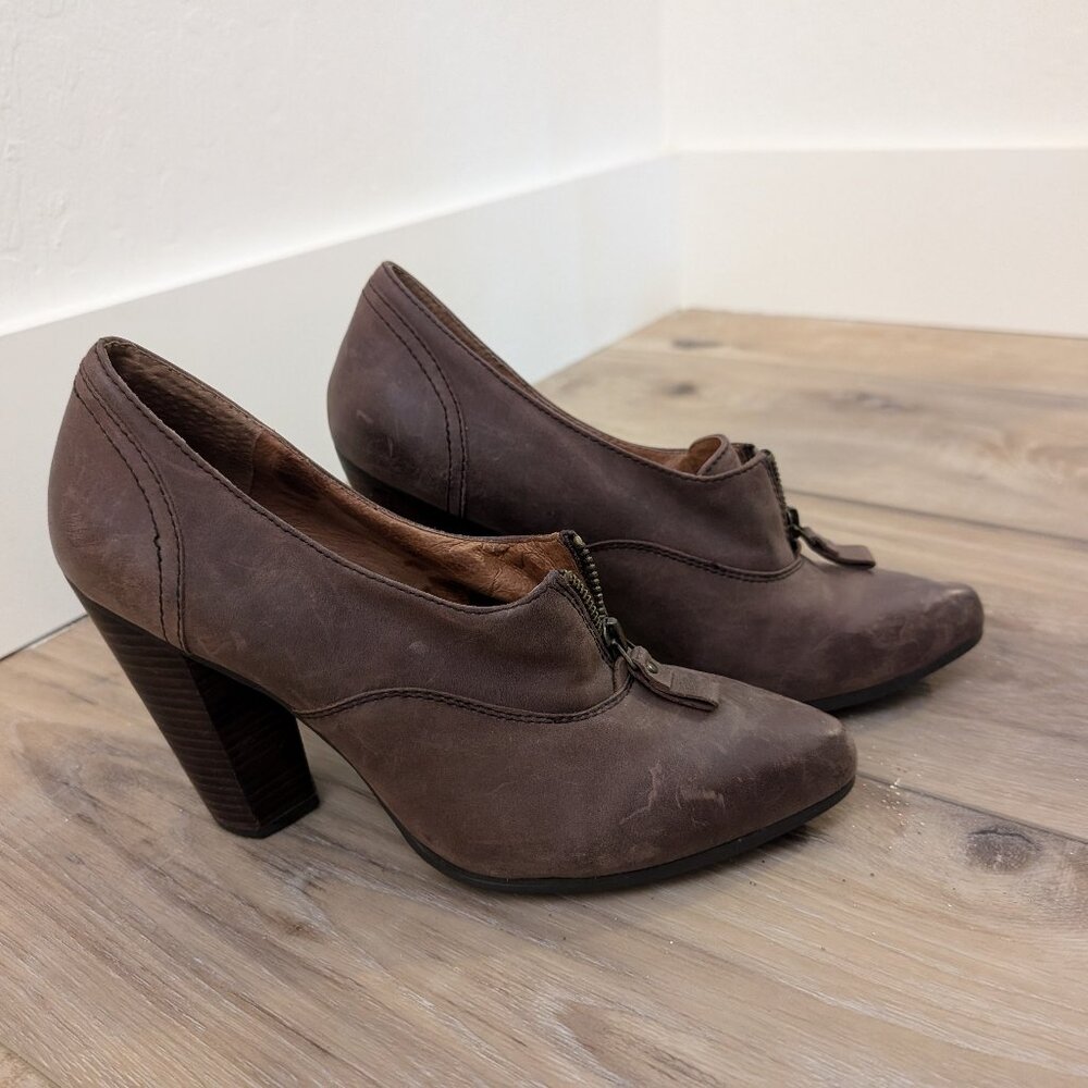 No. 704b 'Holt' Brown Leather Ankle Booties EUR 40